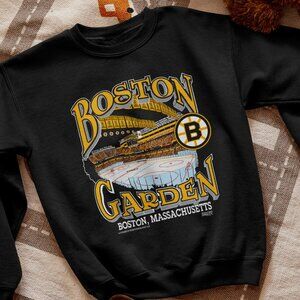 Vintage Boston Bruins Garden Arena Sweatshirt, Massachusetts NHL Hockey Shirt